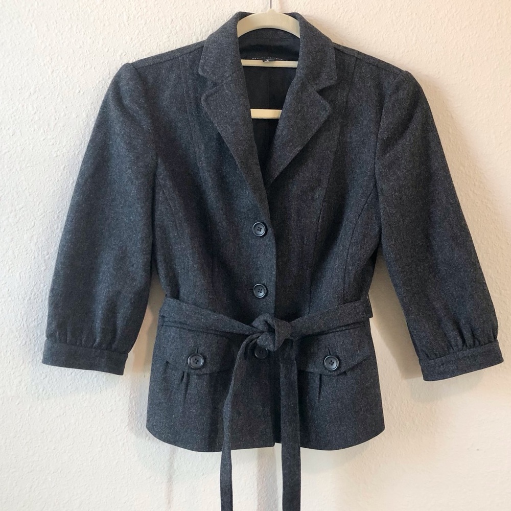 BANANA REPUBLIC Wool Tie Waist Blazer